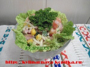 лёгкий салат с кукурузой